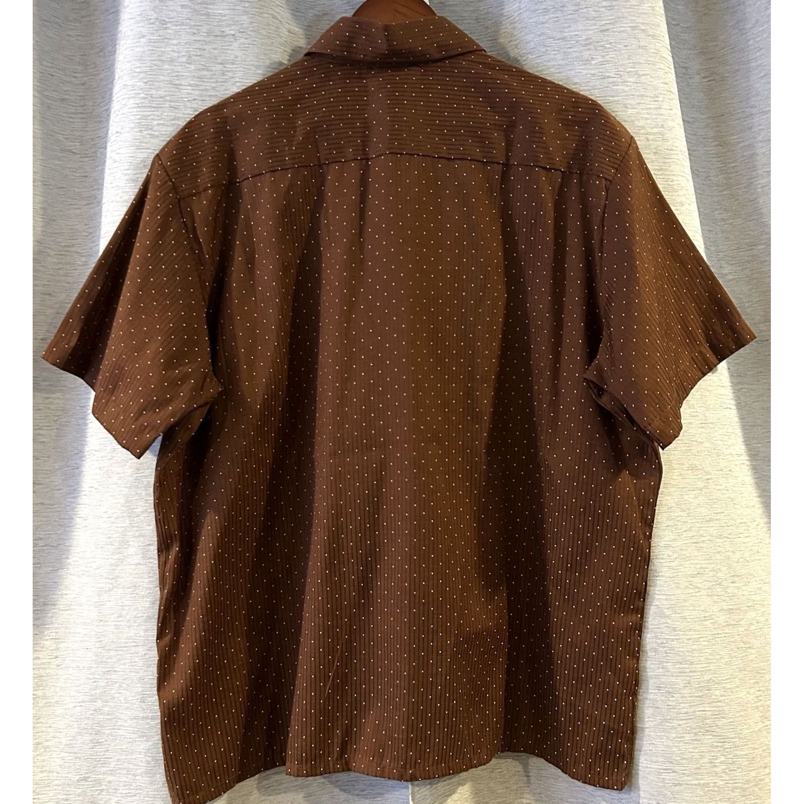 Vintage VINTAGE Cal Sun Button-Up Shirt Women's XL Brown Polka Dot Short Sleeve Collared City Classic NWT Size XL / US 12-14 / IT 48-50 - 3 Thumbnail