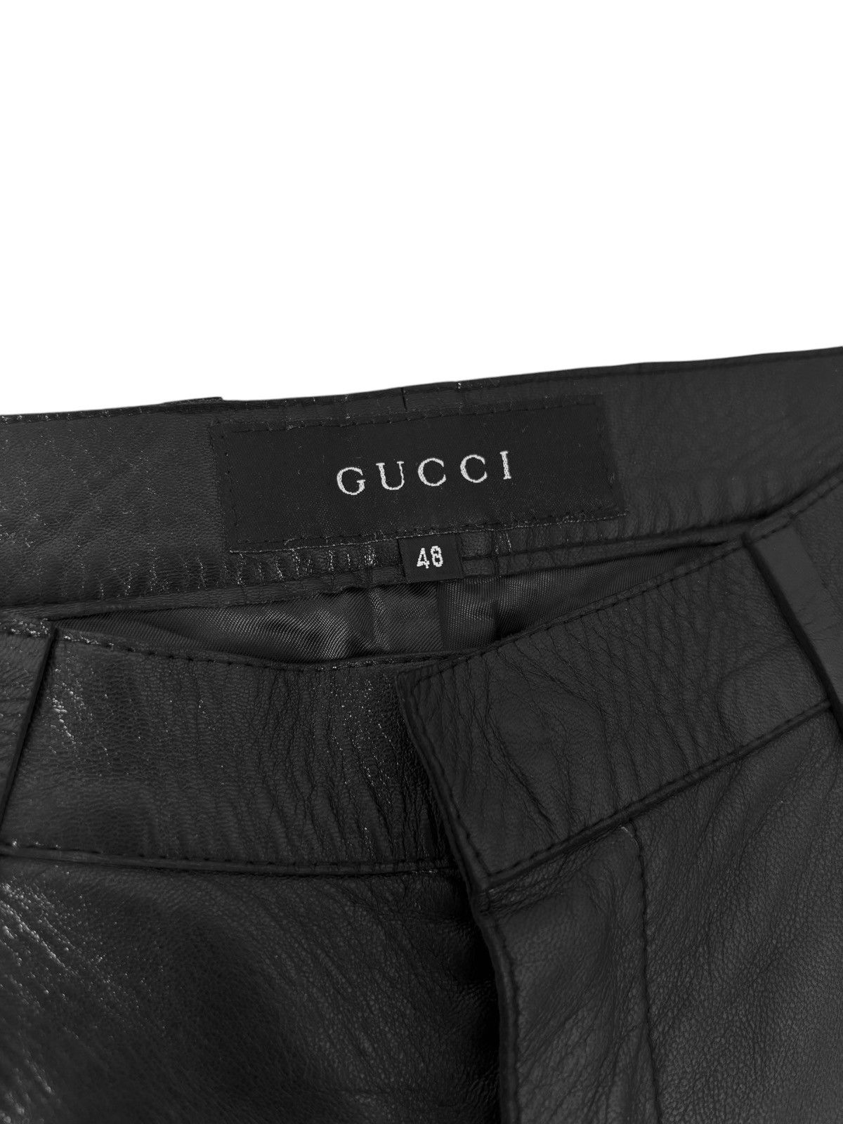 Gucci S/S 2000 Runway Flared Leather Pants (SS00, Tom Ford) Size US 30 / EU 46 - 7 Thumbnail