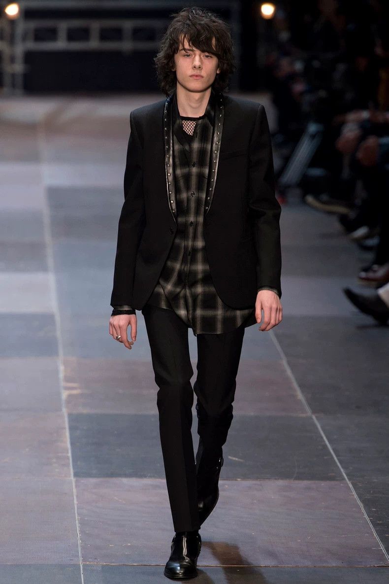 Yves Saint Laurent Saint Laruent13fw First Year Show Basic Wool Black Pants 25 Size US 44 / EU 60 - 8 Thumbnail