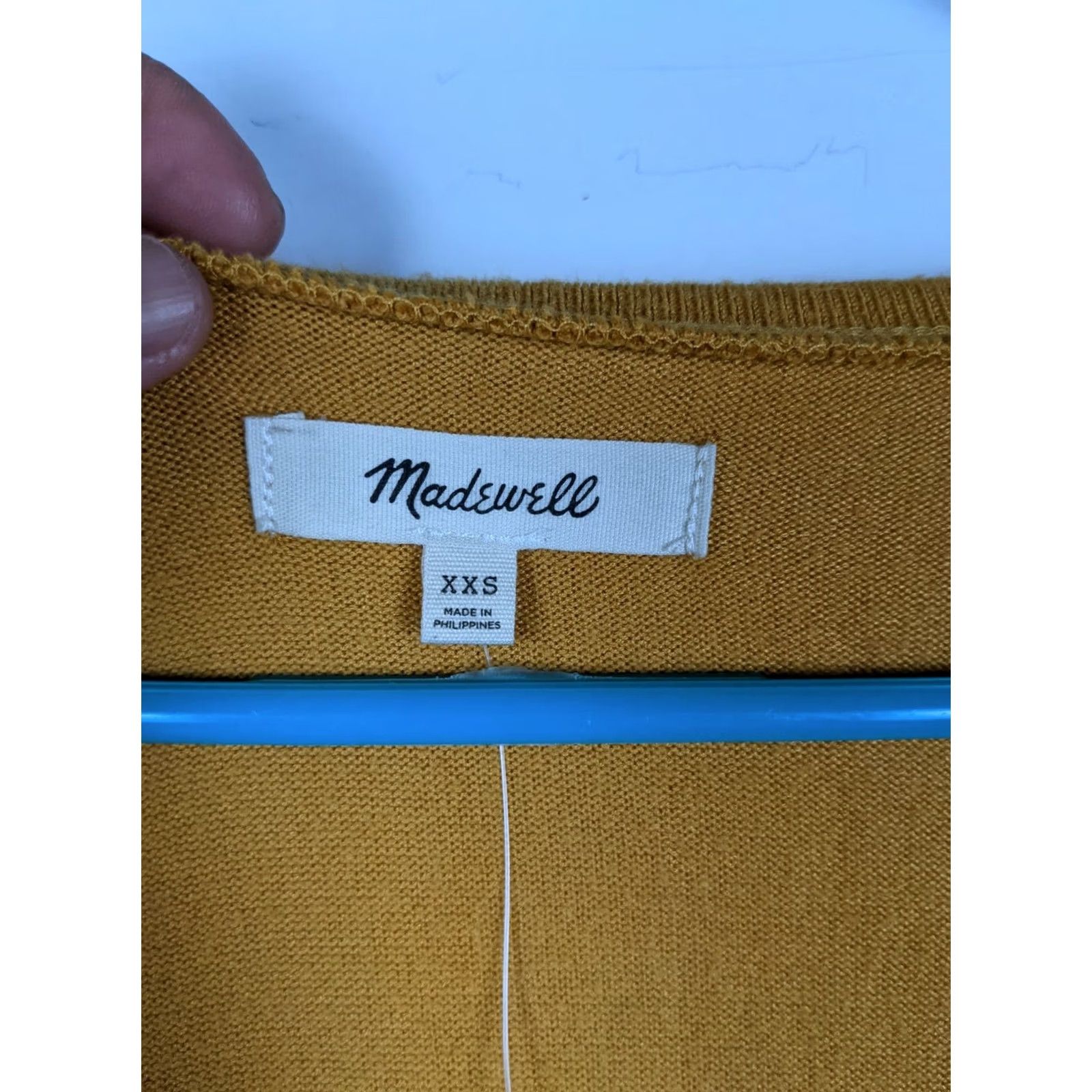 Madewell Madewell Blouse Tank Top Puff Sleeve Yellow XXS Womens V-Neck Casual Regular Knit Cotton/Viscose Size XXS / US 00 / IT 34 - 3 Thumbnail