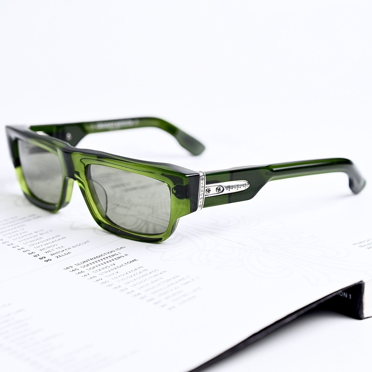 【送料&関税込】Chrome Hearts Thick - Brushed Dark Olive Rx Chrome Hearts THICK BDOLV Olive Glasses Frame - SRM