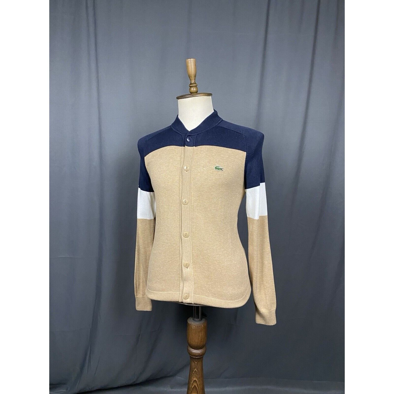 Lacoste Lacoste LIVE! Men's Beige Cardigan Sweater Size 4 Size US XL / EU 56 / 4 - 4 Thumbnail