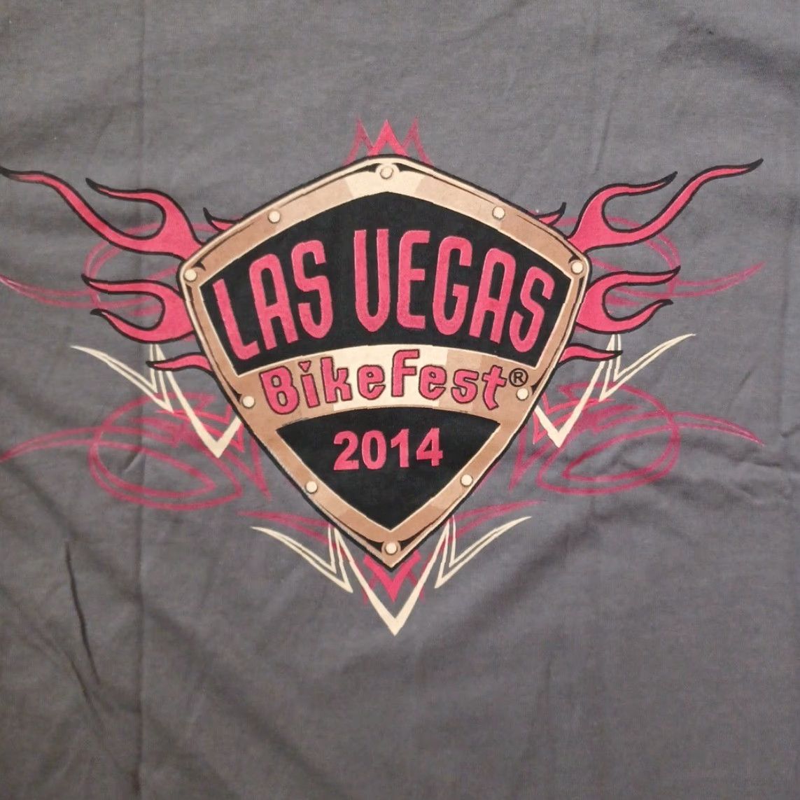 Gildan Gildan Ultra Cotton T-Shirt Mens Bike Fest Graphic Gray 2010s Las Vegas Motorcycle Front Back Short Sleeve Crew Neck Regular Size M Size US M / EU 48-50 / 2 - 2 Thumbnail