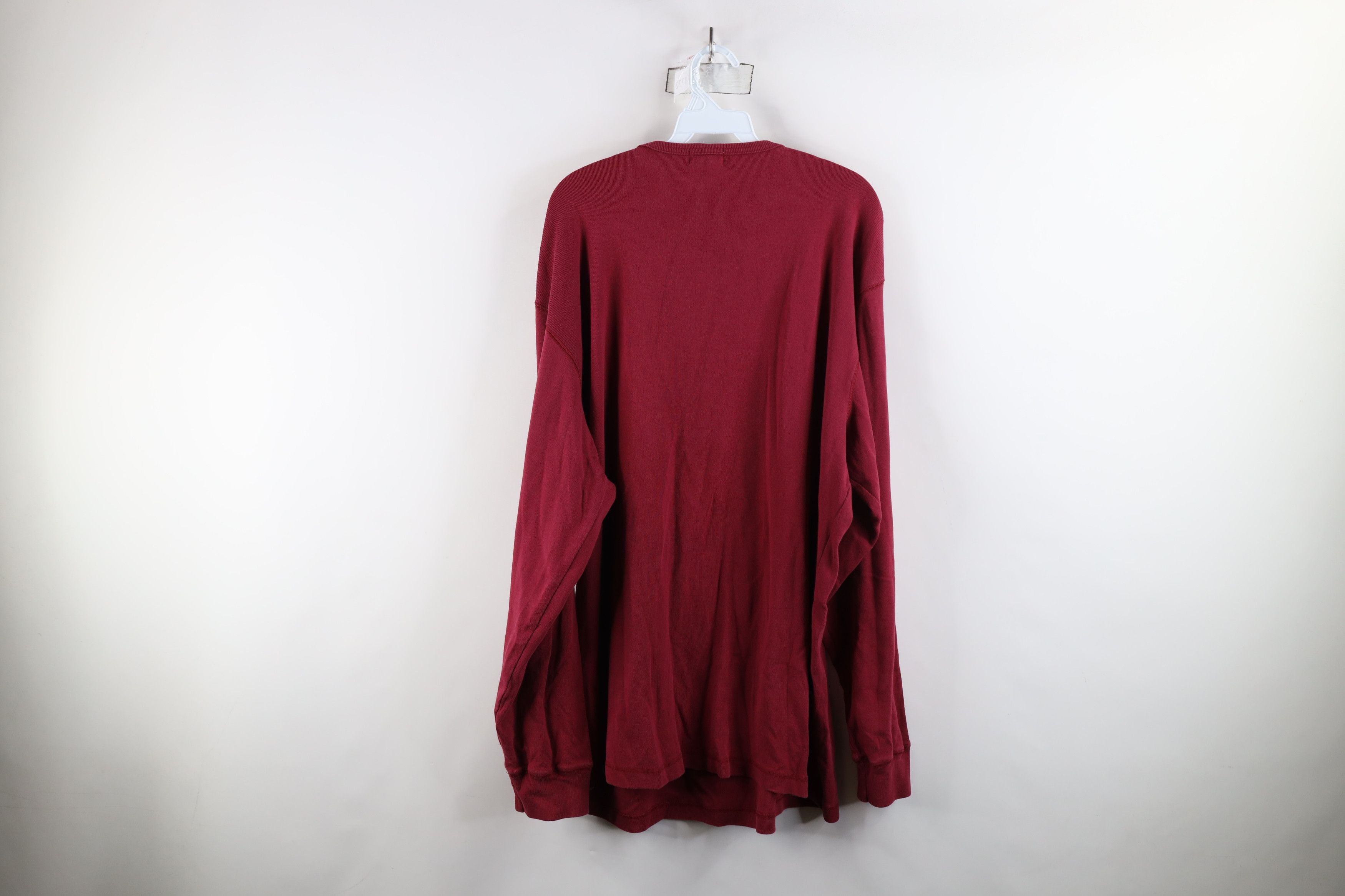 J.Crew × Vintage Vintage 90s J Crew Ribbed Knit Long Sleeve Henley T-Shirt Size US XL / EU 56 / 4 - 11 Thumbnail