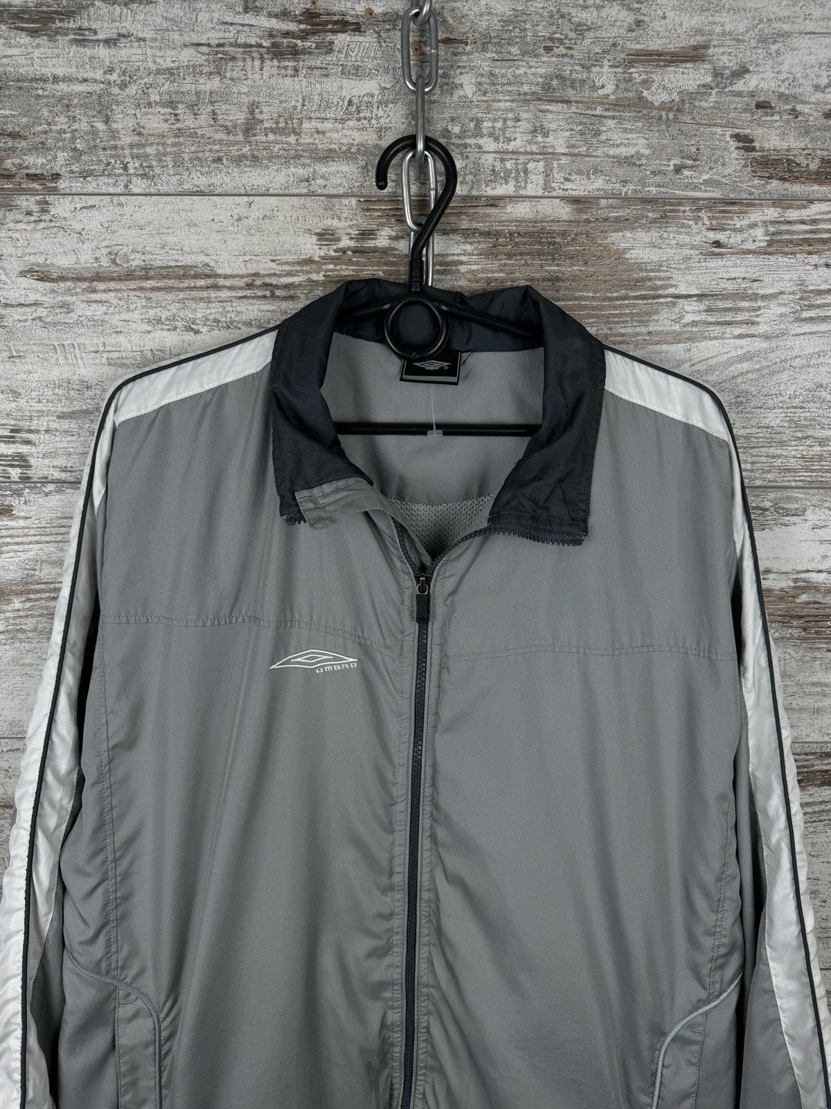 Umbro × Vintage Mens Vintage Umbro Track Jacket Olympic Y2K drill rare 90s Size US L / EU 52-54 / 3 - 3 Thumbnail