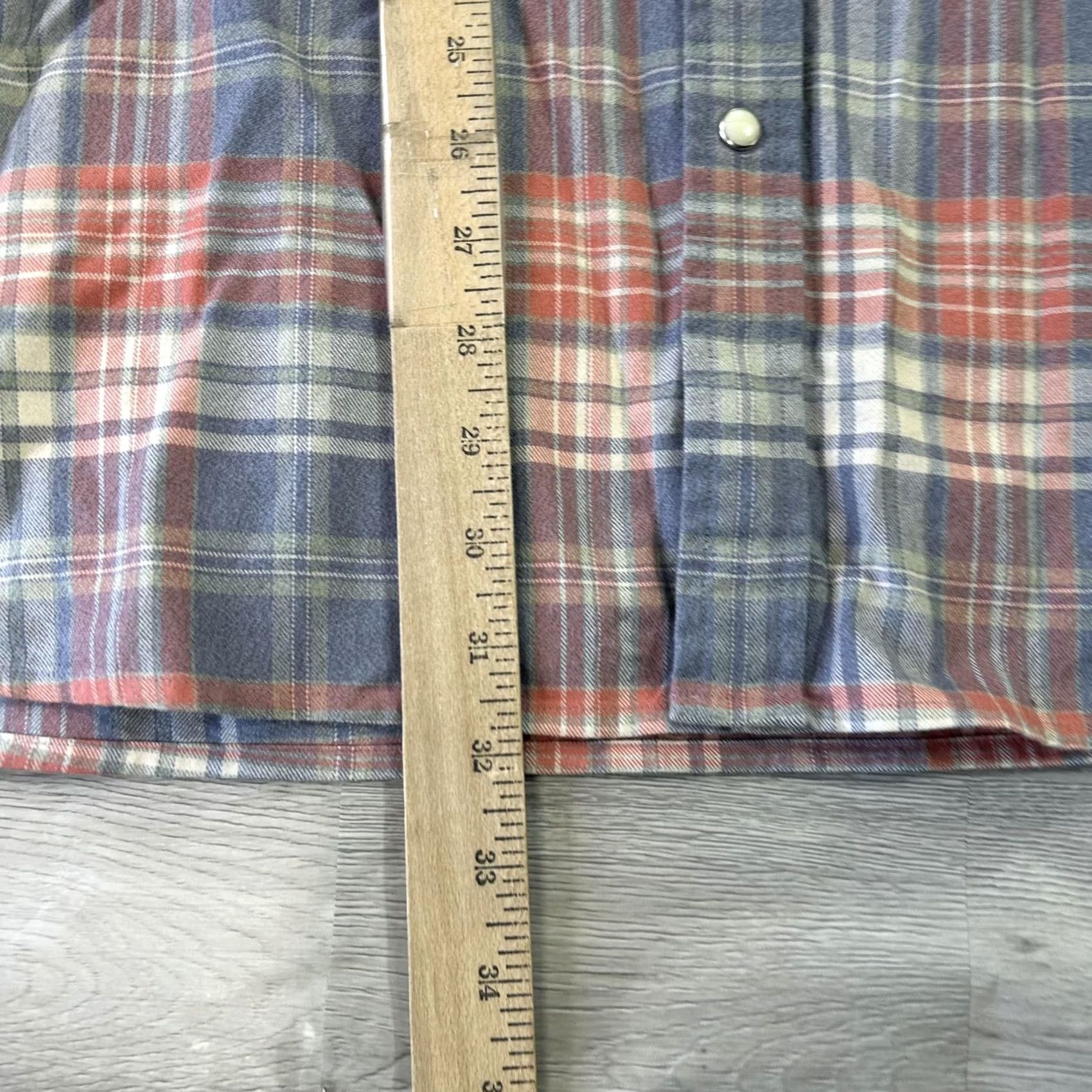 Proper Cloth Proper Cloth Shirt Mens 4XL Blue Plaid Western Snap Long Sleeve Button Up Casual Size US XXL / EU 58 / 5 - 6 Thumbnail