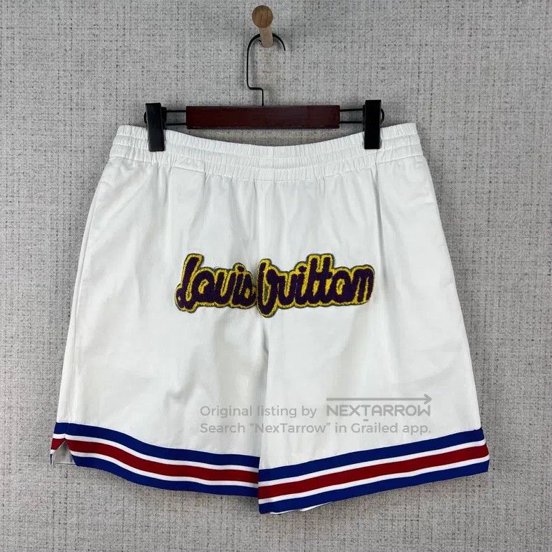 Louis Vuitton Louis Vuitton size l NBA Logo printed striped leather baske Size US 28 / EU 44 - 3 Thumbnail