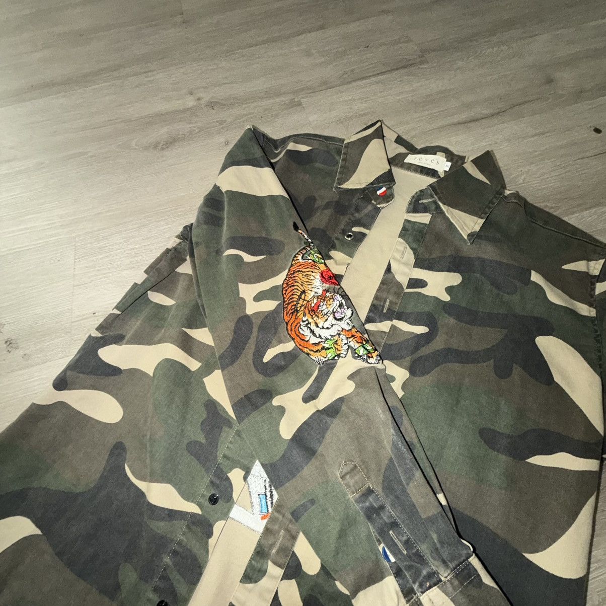 Reves Paris Reves Embroidered Camo Button-Up Shirt Size US M / EU 48-50 / 2 - 3 Thumbnail