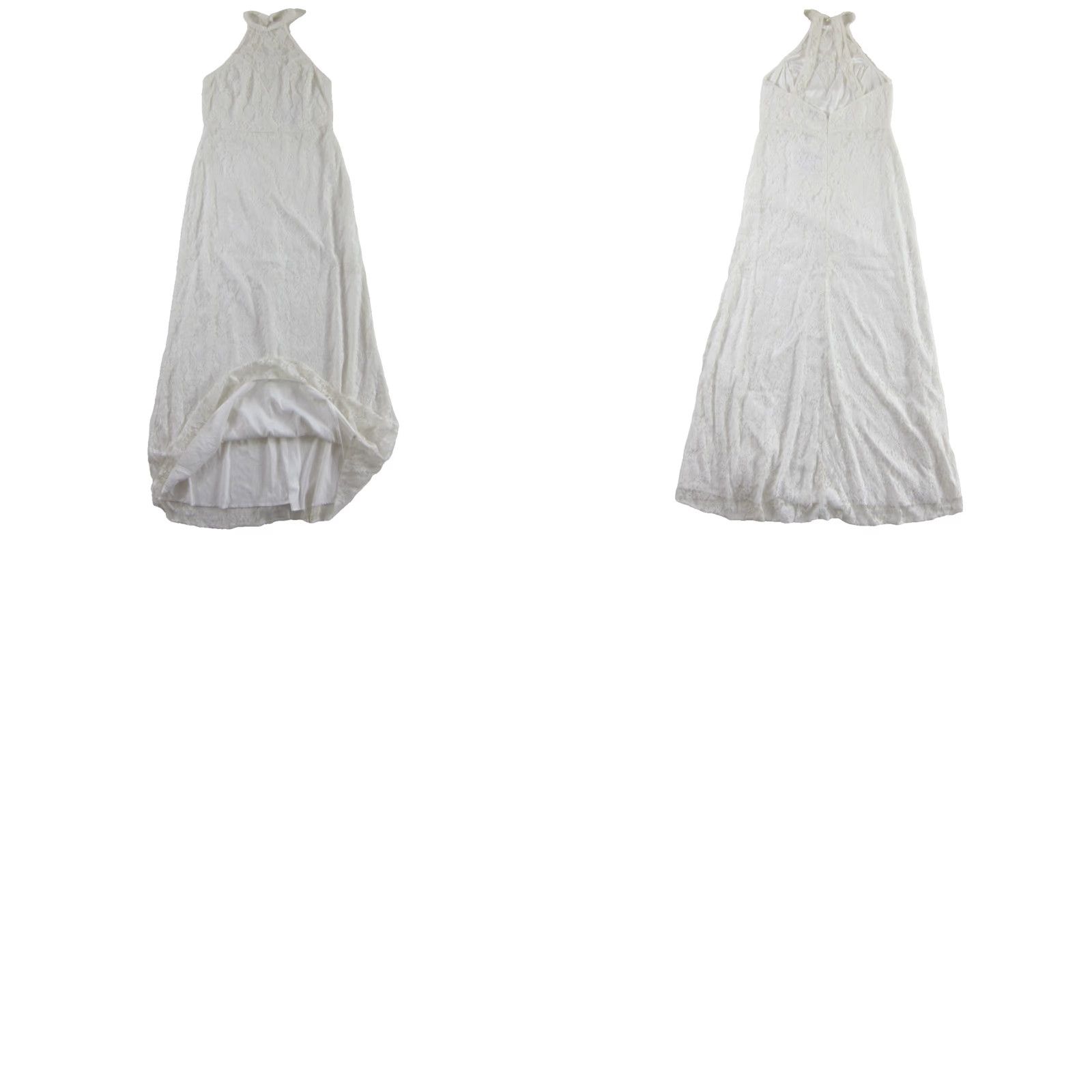Lulus Lulus Dress NWT Ivory Lace Sleeveless Long Halter Mock Neck Wedding XL Size XL / US 12-14 / IT 48-50 - 8 Thumbnail