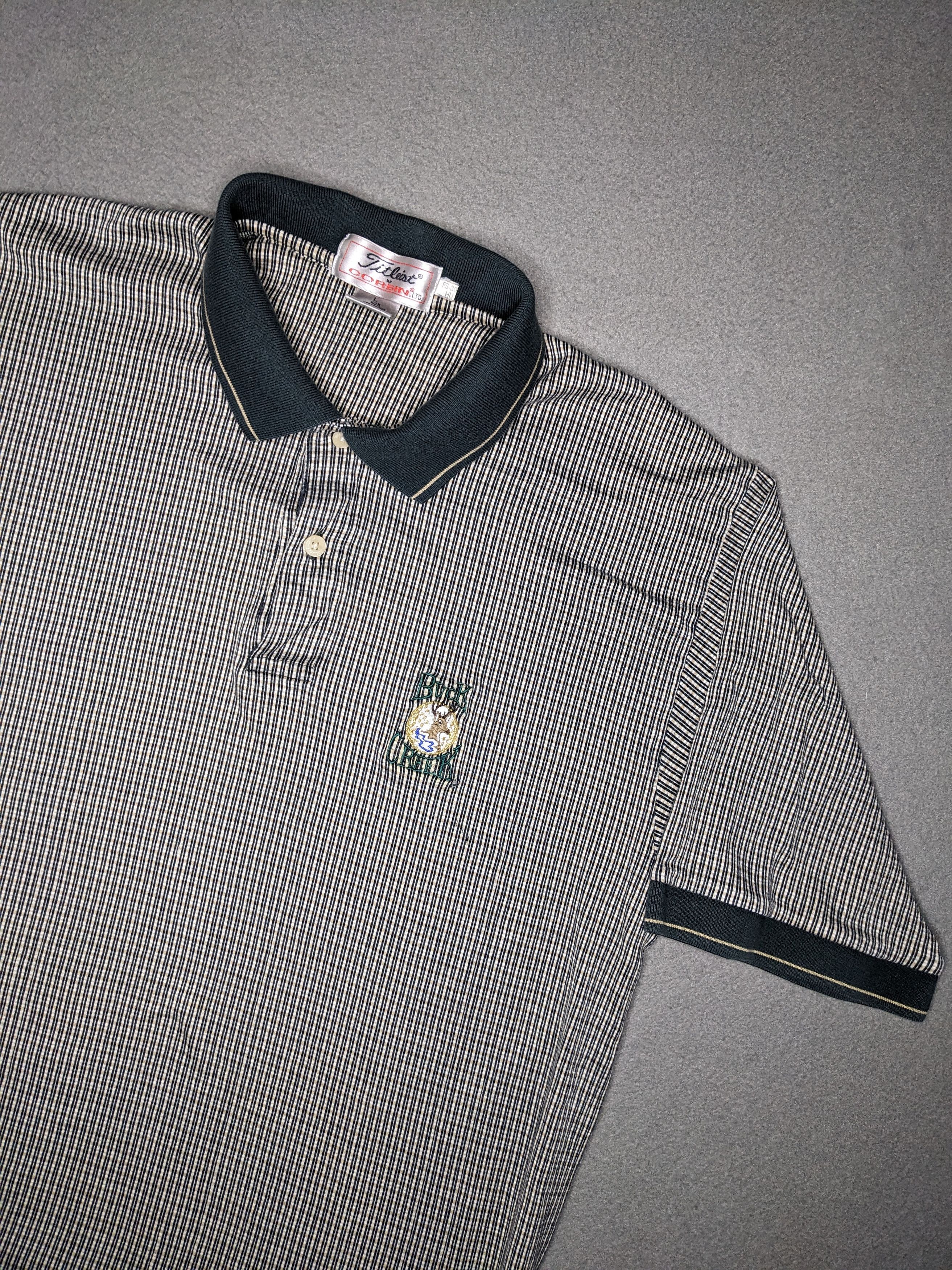 Titleist VINTAGE Titleist Corbin Checked Polo Shirt Large Mercerized Size US L / EU 52-54 / 3 - 1 Thumbnail