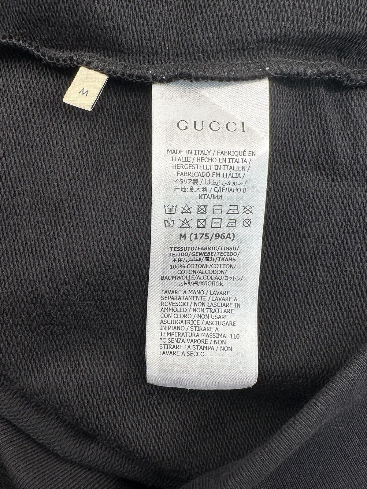 Size-M New Gucci Sweatshirt Hoodi black
