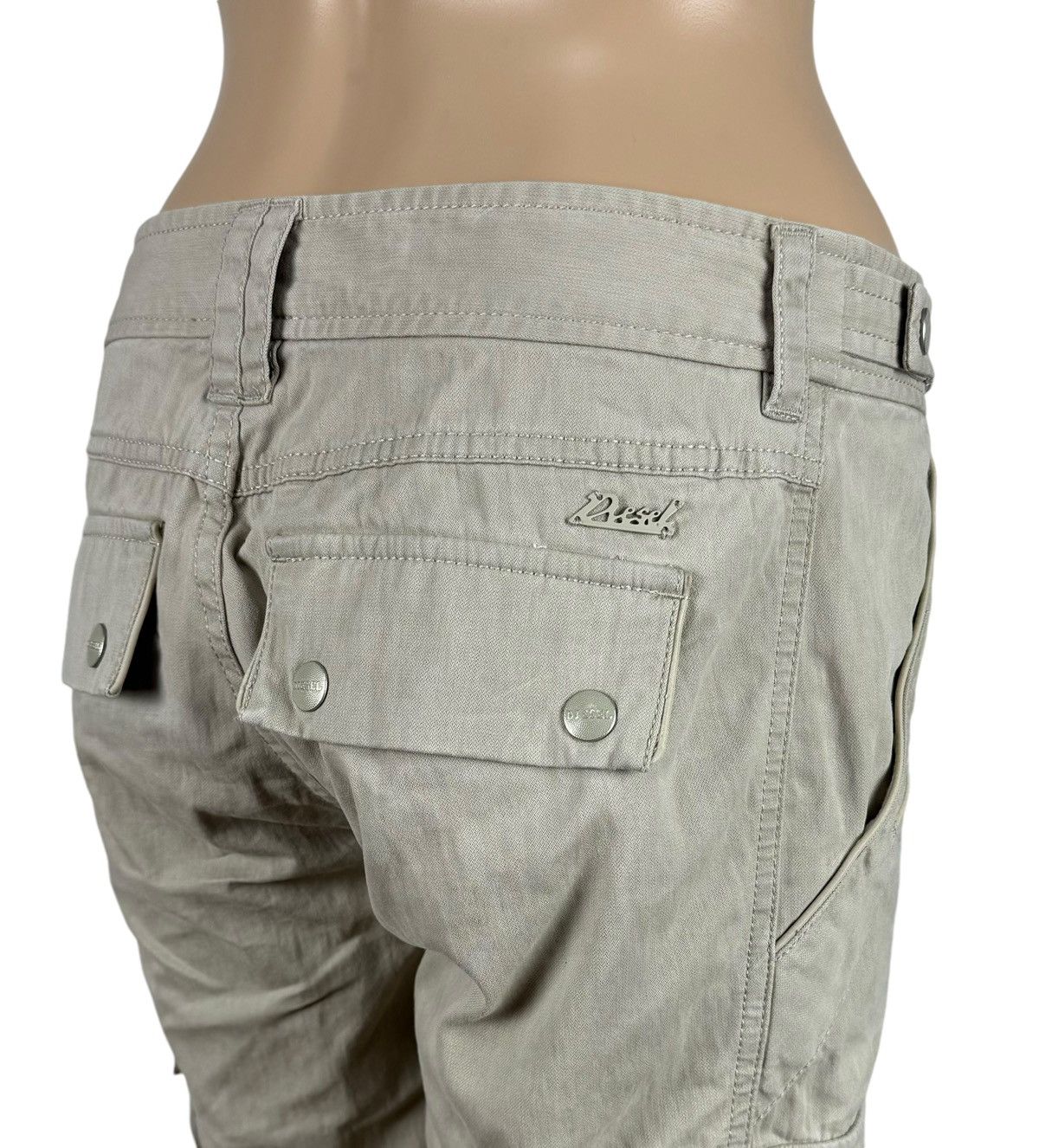 Diesel × Vintage Diesel 00s Vintage Cargo Pants Cotton-Nylon size 27 Size 27" / US 4 / IT 40 - 7 Thumbnail