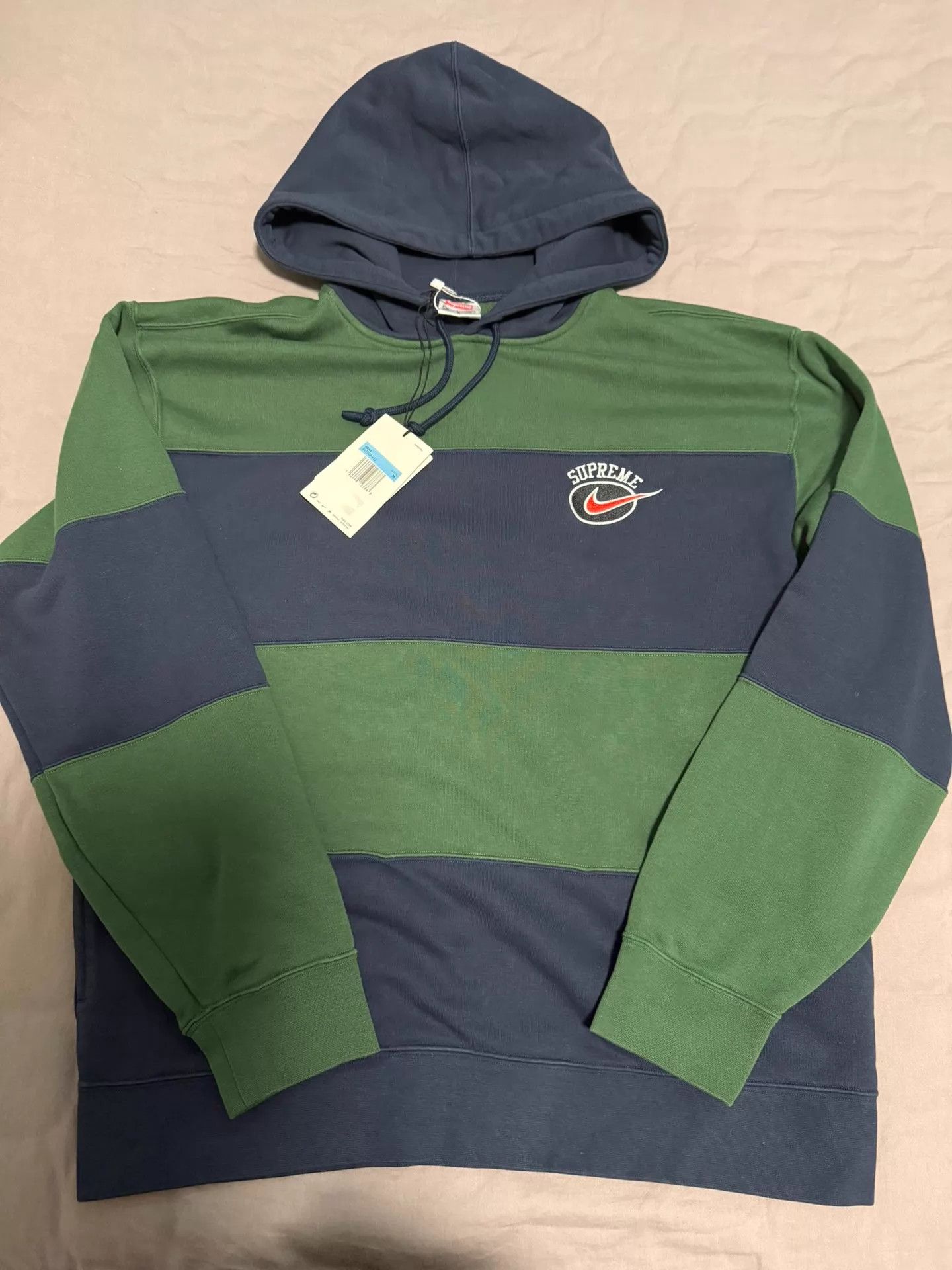 Nike × Supreme Supreme x Nike striped hoodie | Grailed