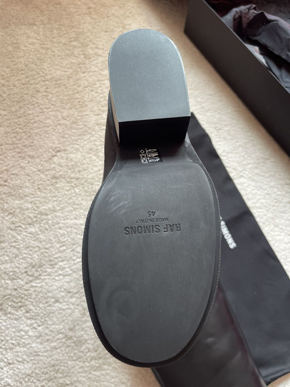 Raf Simons Black Heel Boots Size US 12 / EU 45 - 2 Thumbnail