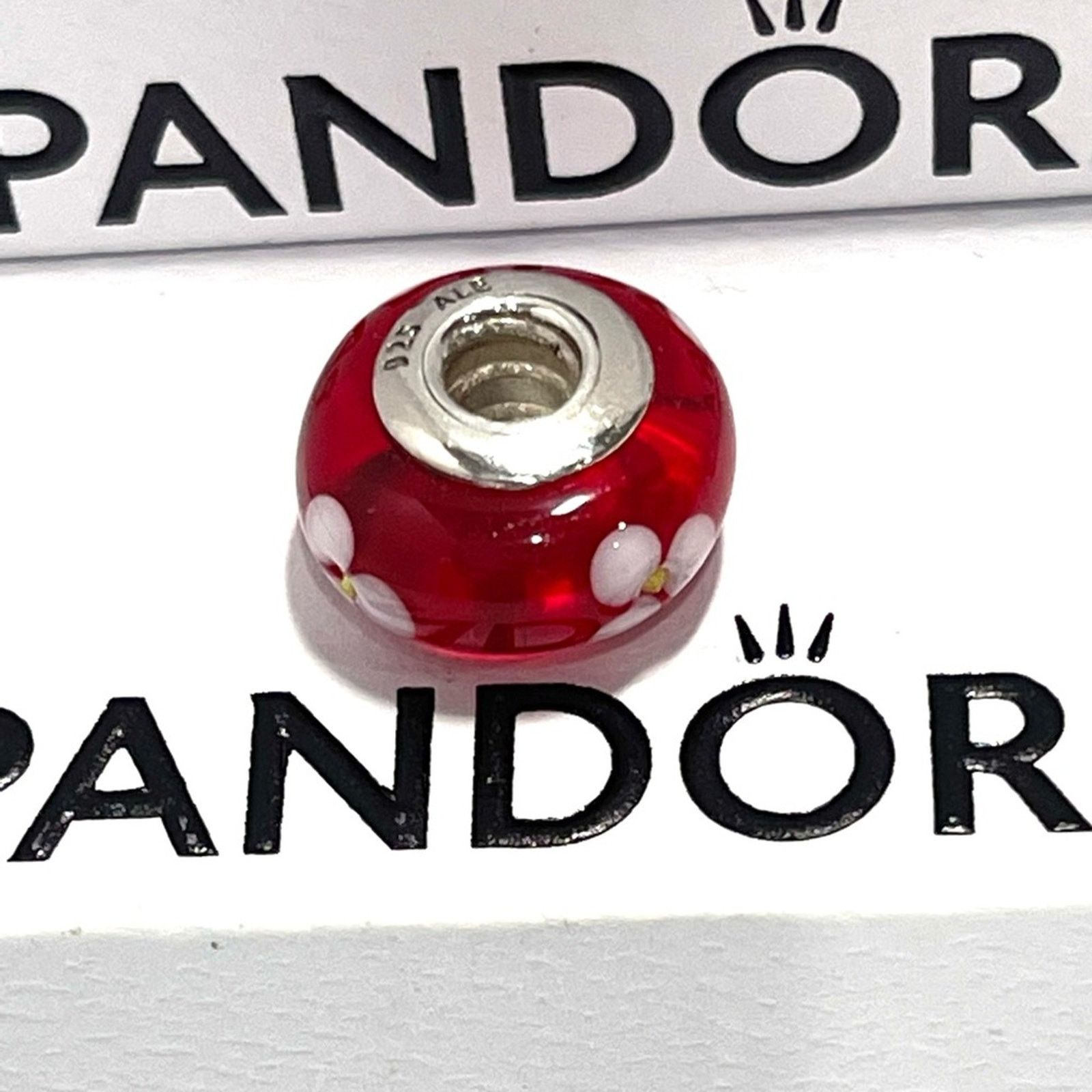 pandora PANDORA Retired Red Murano Glass Flowers Bead - 790622 Size ONE SIZE - 4 Thumbnail