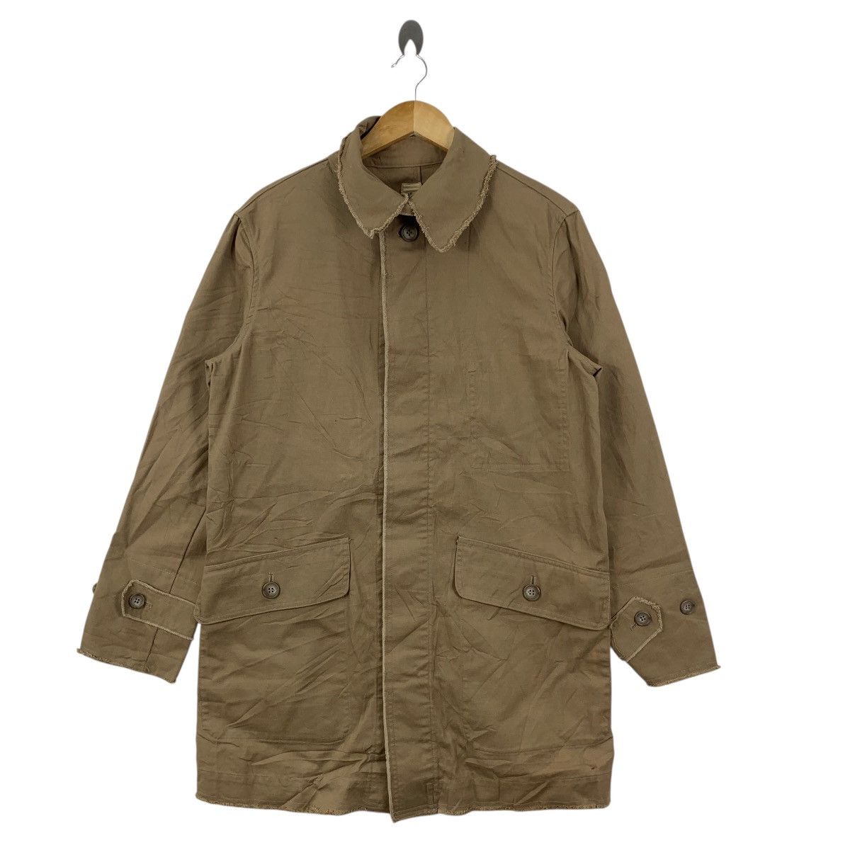 ABLE Vintage ALBE JAPAN DESIGNER Natural Dye Trench Coat Parka Size M / US 6-8 / IT 42-44 - 4 Thumbnail