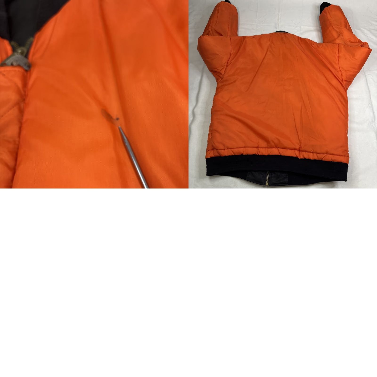 Vintage FNF 2000 Bomber Jacket Nylon Mens Large Black Orange Jacket Mens L Black Nylon FNF 2000 Bomber Jacket Size US L / EU 52-54 / 3 - 8 Thumbnail