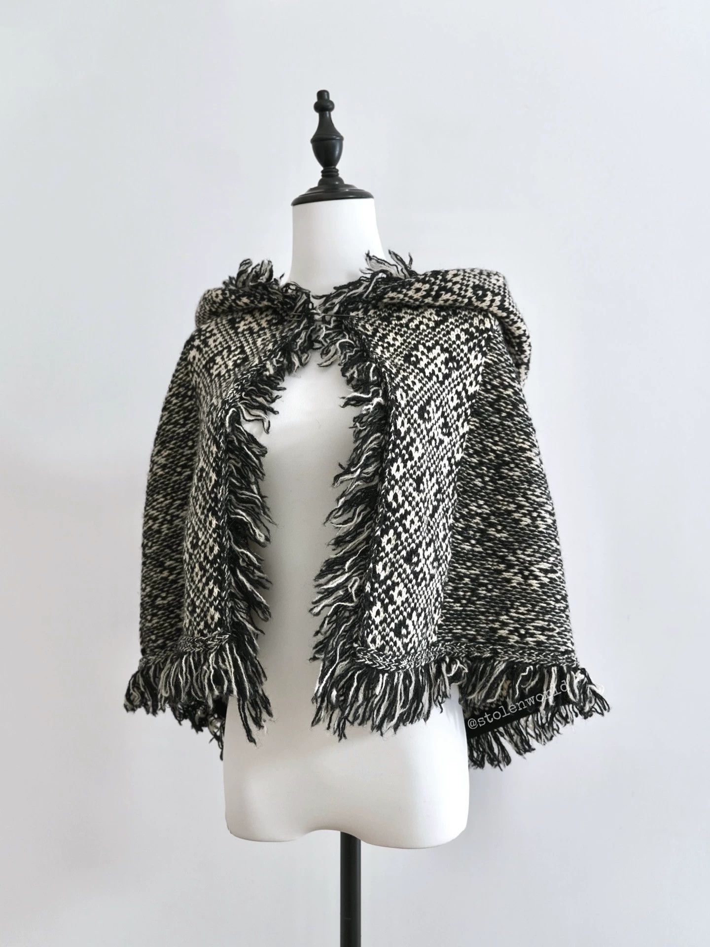 Y's Y's Yohji Thick Wool Fringe Cape Versatile Size 2 Size XS / US 0-2 / IT 36-38 - 8 Thumbnail