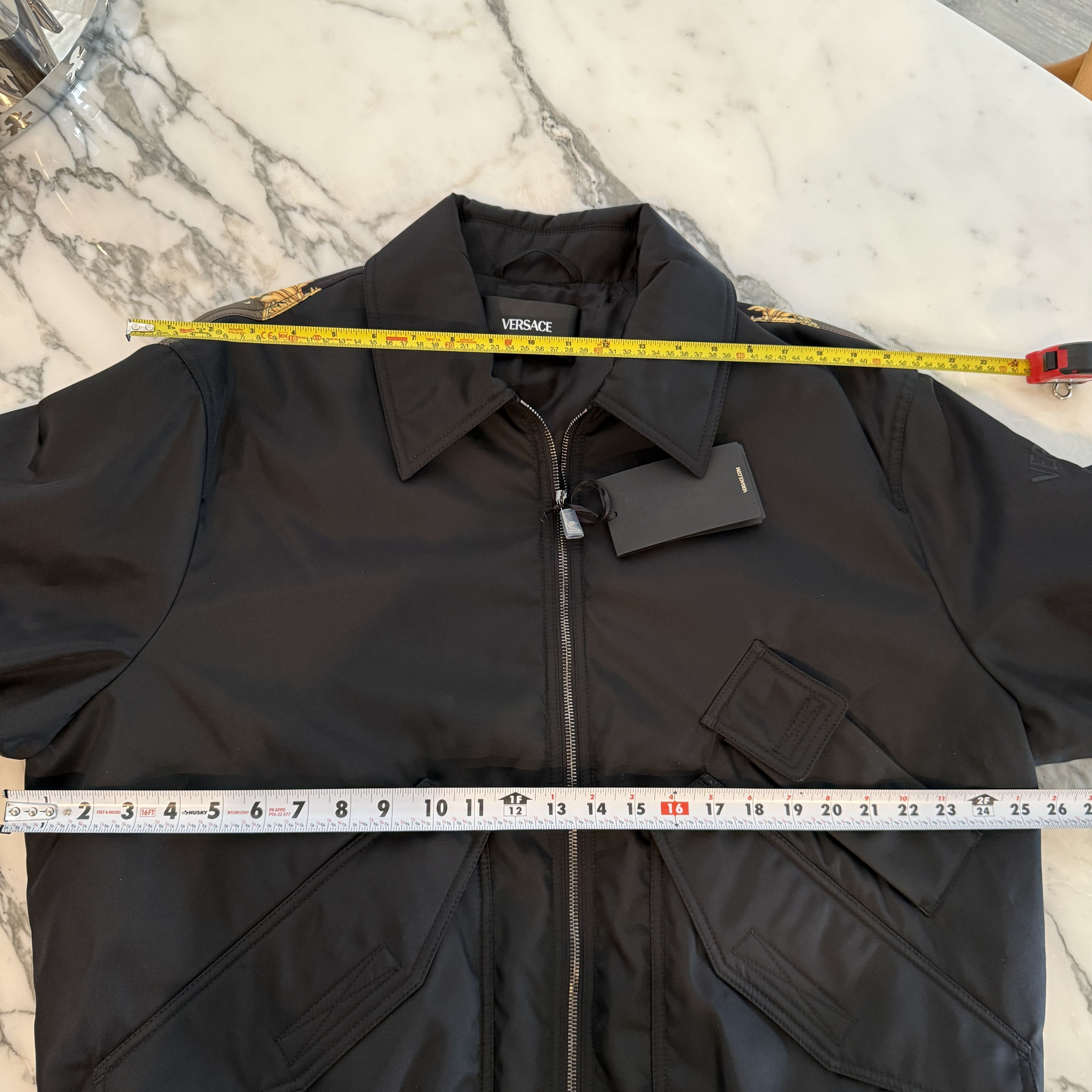 Versace Versace Bomber Jacket Black Heritage Print on back, 56 Size US XL / EU 56 / 4 - 15 Thumbnail