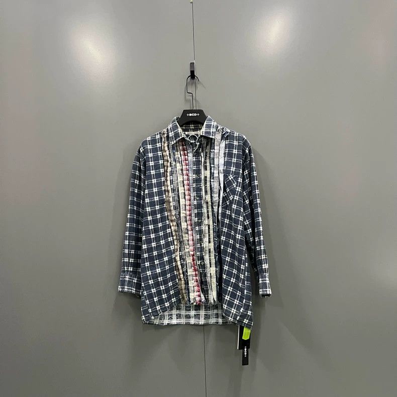 Needles Needles Plaid Patchwork Long Sleeve Shirt - dmc Size US M / EU 48-50 / 2 - 1 Thumbnail
