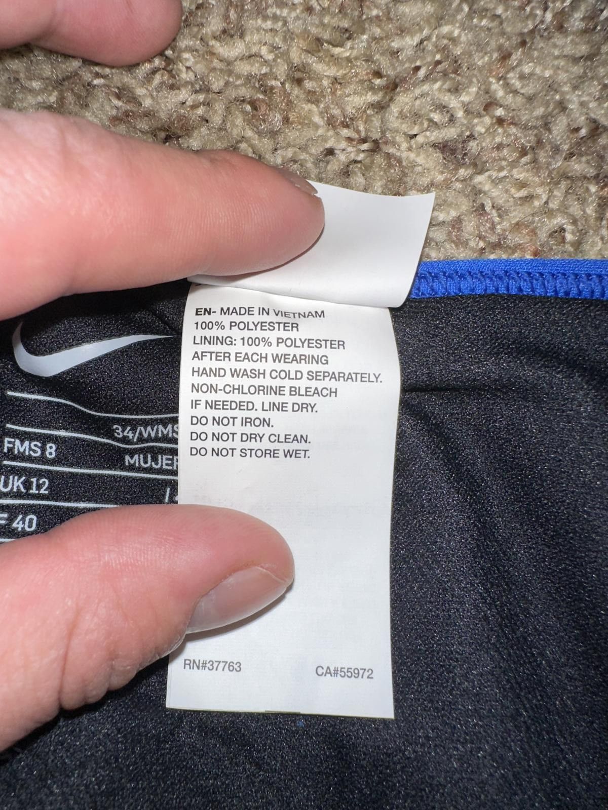Nike Nike Swim Women's Lace-Up Tie-Back One-Piece Swimsuit Size ONE SIZE - 3 Thumbnail