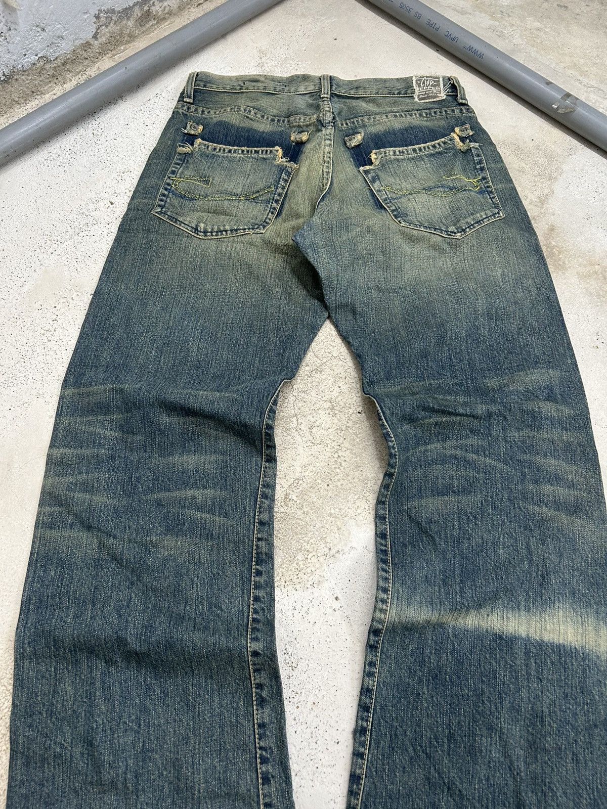 Hysteric Glamour Chip Pepper Jean Baggy Mud Washed Whisker Distressed Size US 30 / EU 46 - 11 Thumbnail