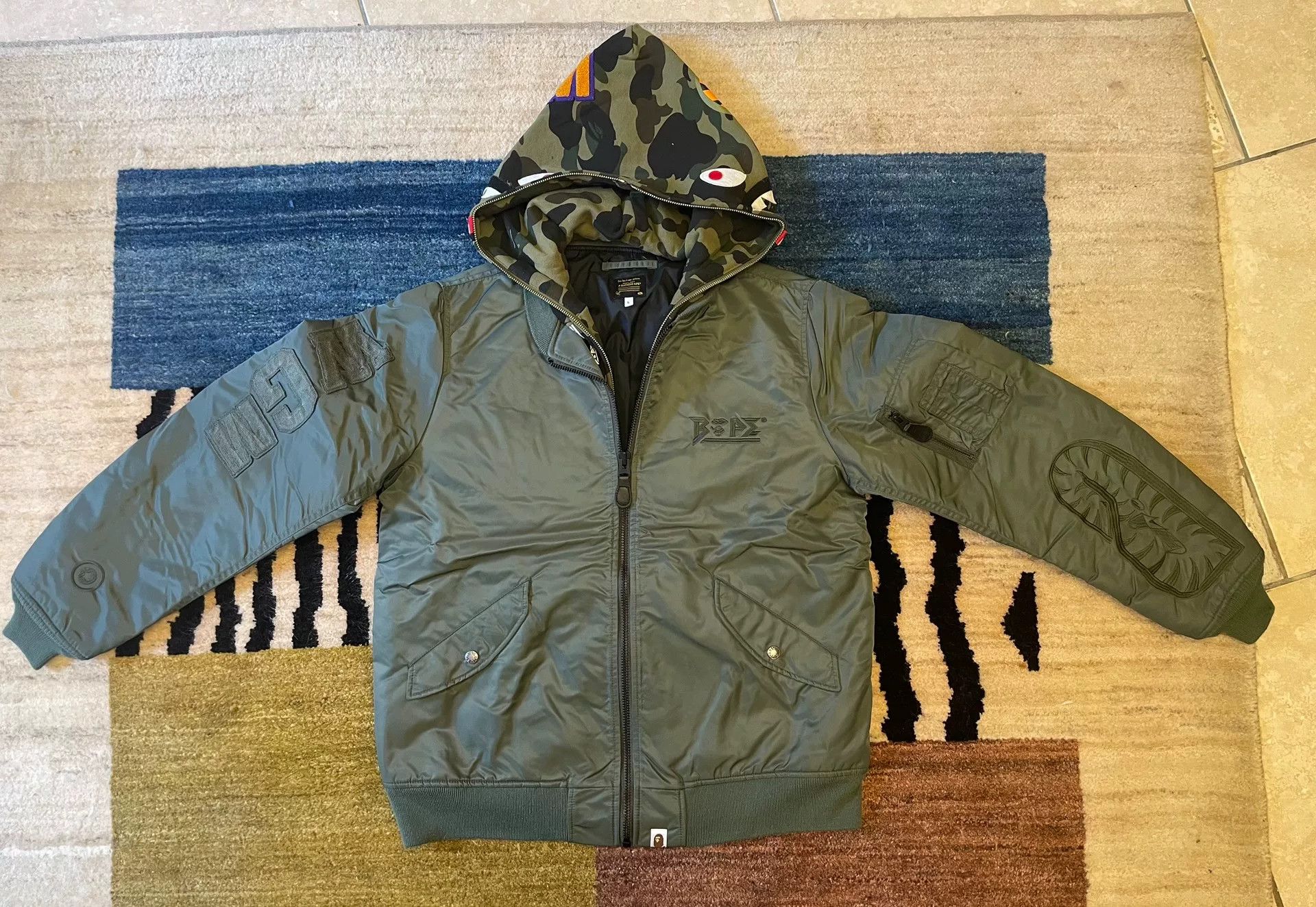 Bape Classic Shark Hat Flight Jacket