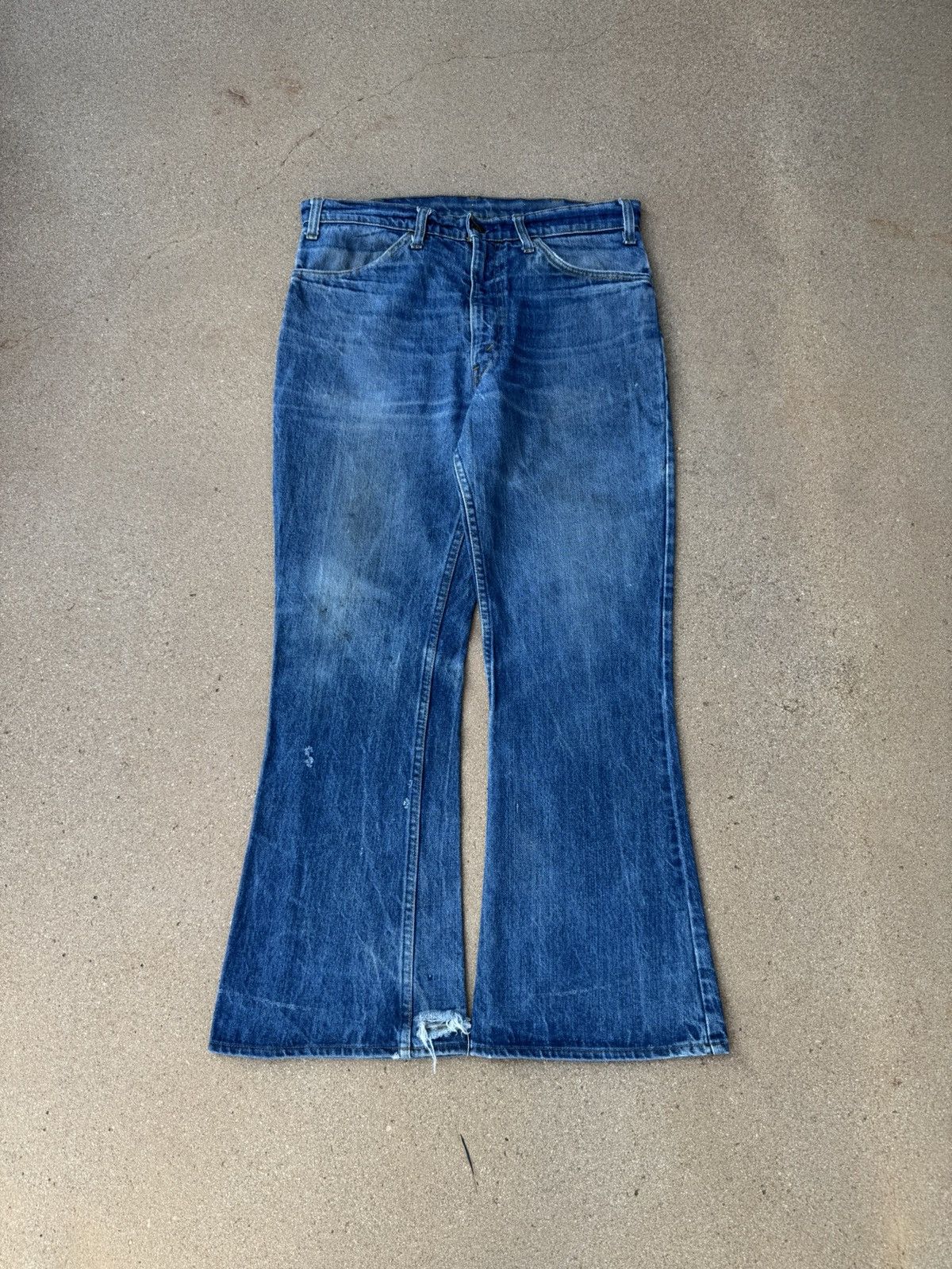 Vtg 70’s Levi’s 646 Orange Tab Bellbottom Flare Jeans 33x28