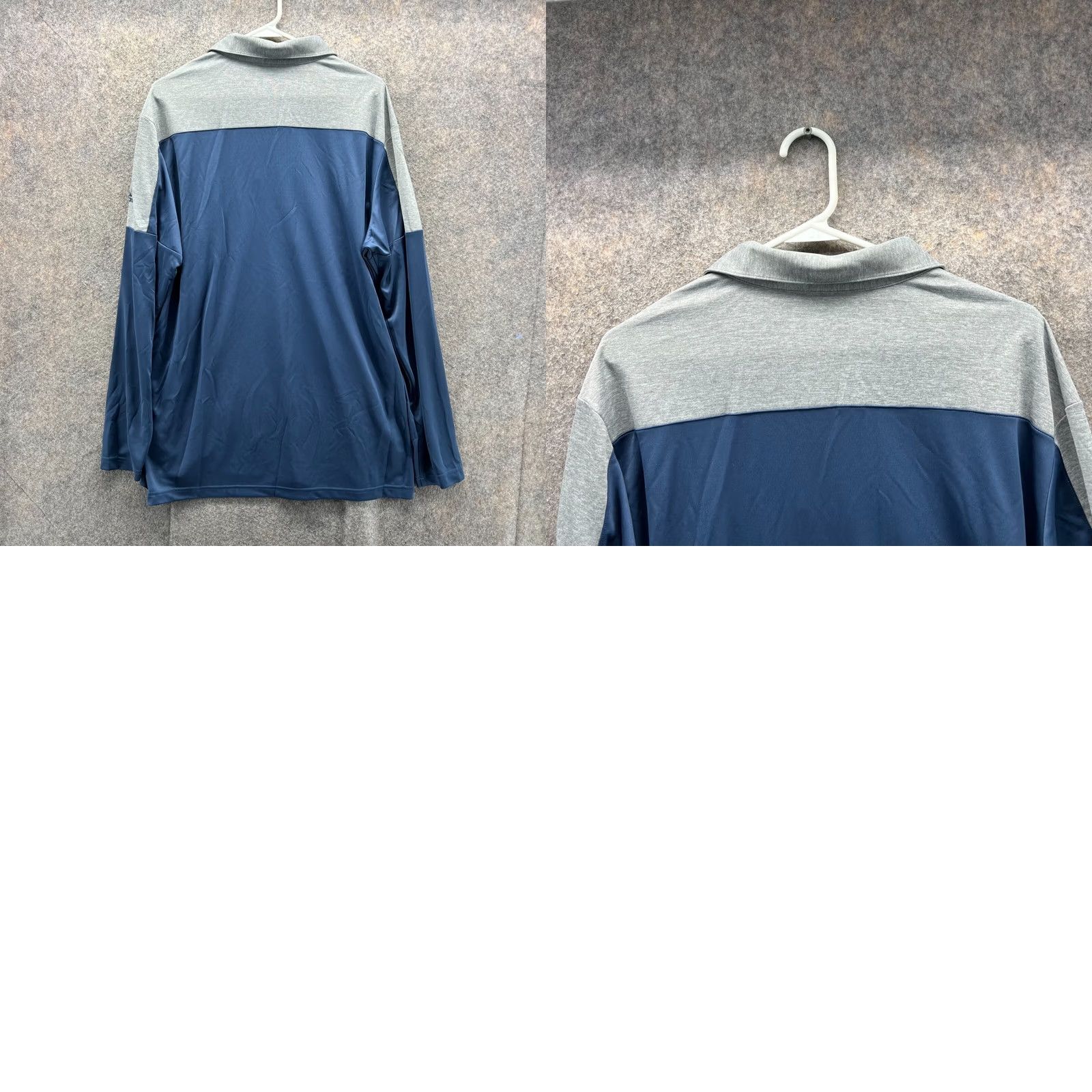 Adidas Adidas Polo Shirt Men XL Golf Gray Blue Navy Primegreen Long Sleeve Polo Shirt Size US XL / EU 56 / 4 - 9 Thumbnail