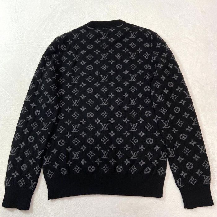 Louis Vuitton Half Monogram Logo Knit Sweater Grailed