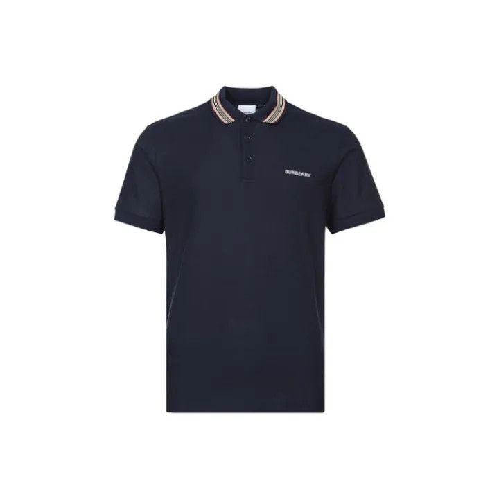 Burberry Burberry Men's Cotton Casual Polo Shirt Navy Size US M / EU 48-50 / 2 - 1 Thumbnail