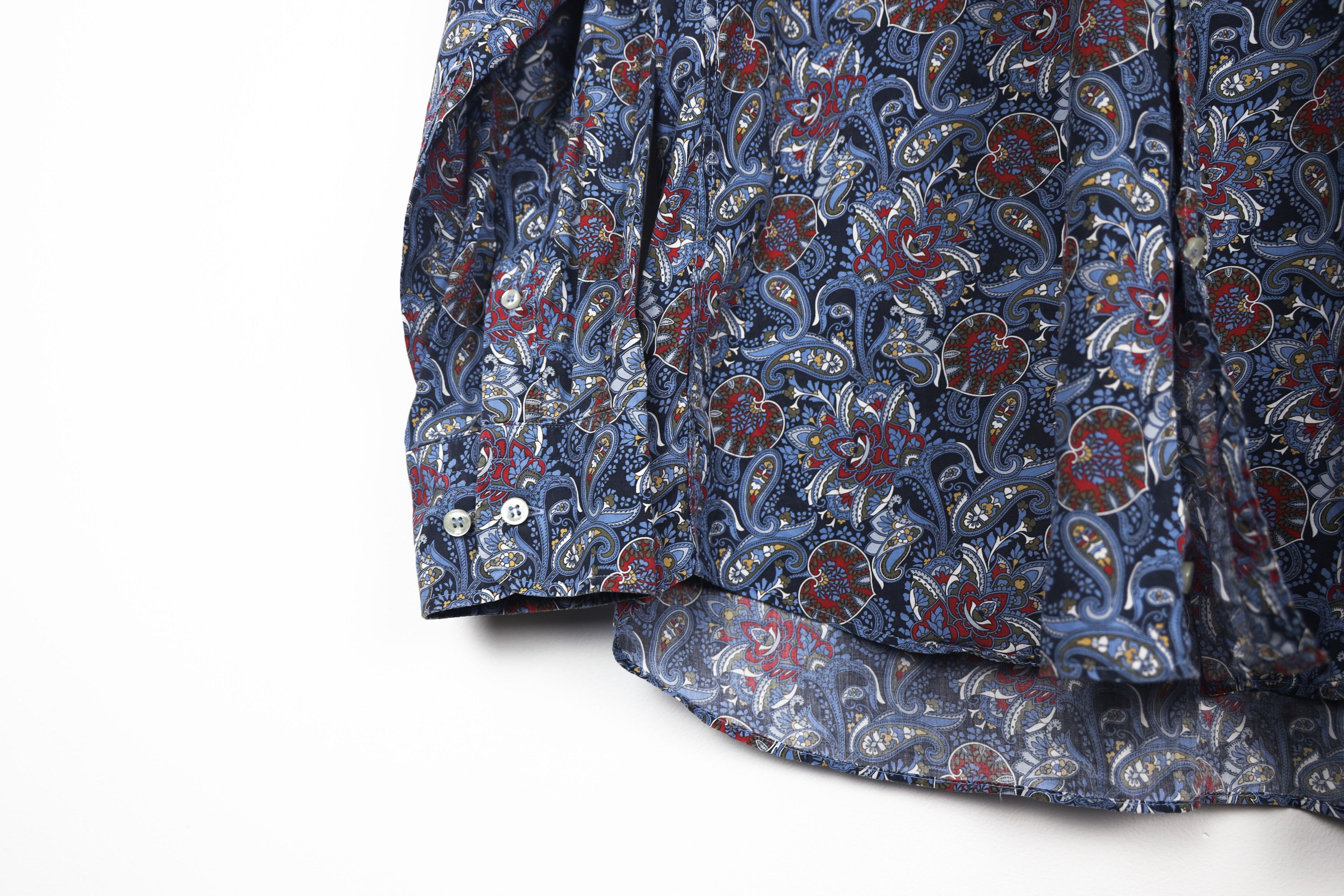 Paul & Shark Paul & Shark Navy Red Fancy Paisley Abstract Pattern Shirt Size US XL / EU 56 / 4 - 7 Thumbnail