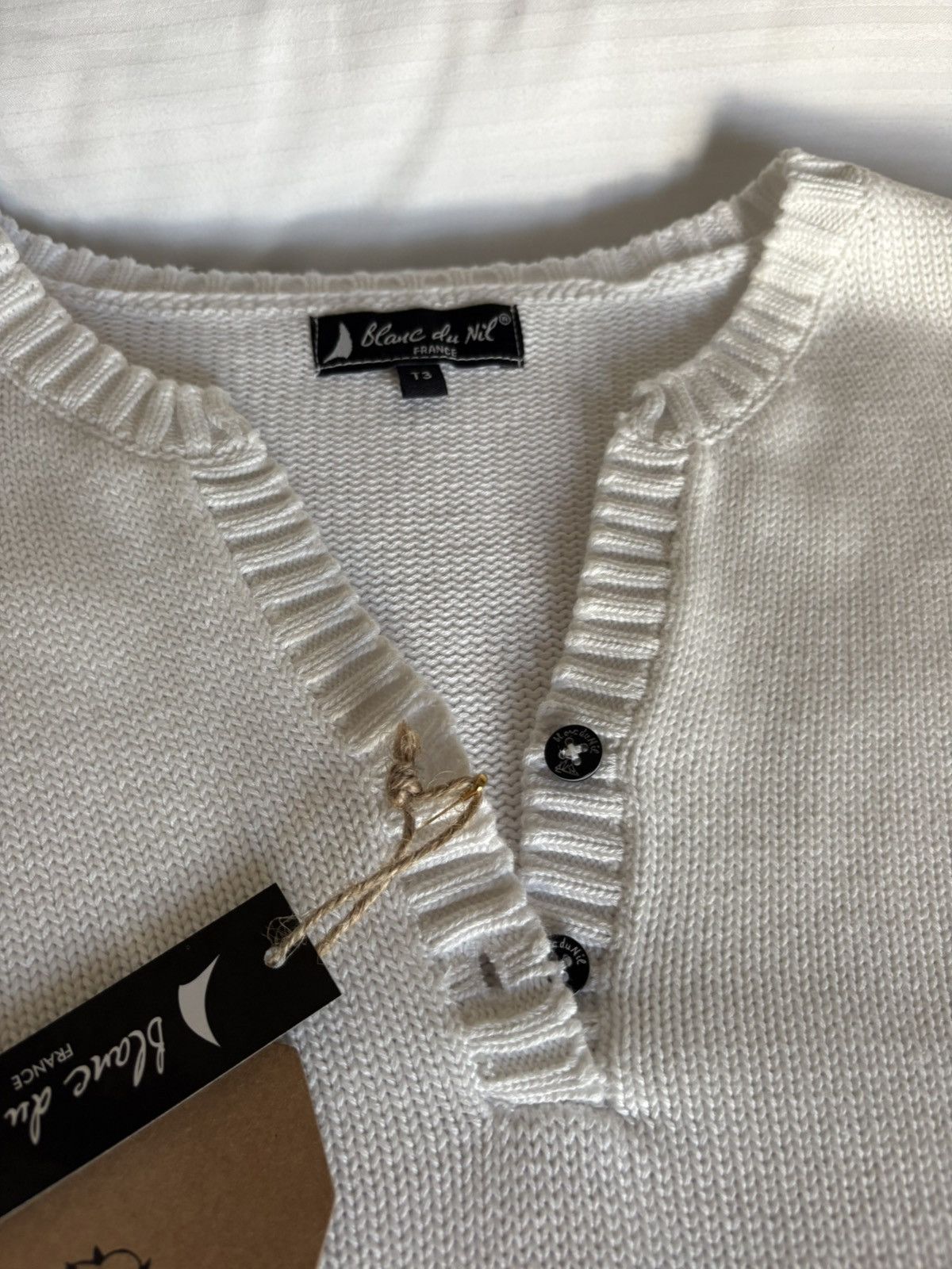 Other Blanc Du Nil 100% Cotton Sweater Size US M / EU 48-50 / 2 - 2 Thumbnail