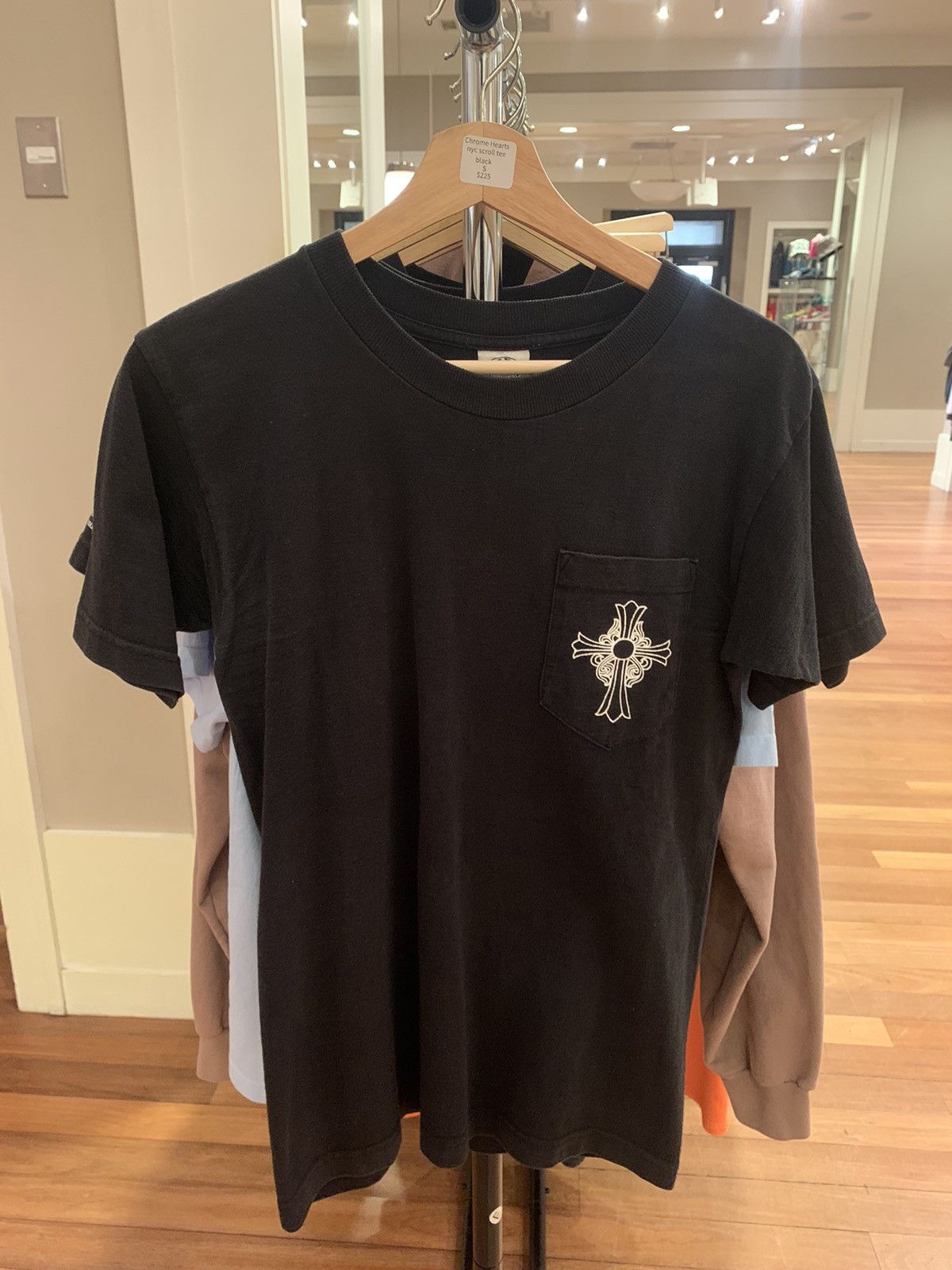 image of Chrome Hearts Nyc Scroll Tee in Black, Men's (Size Small)