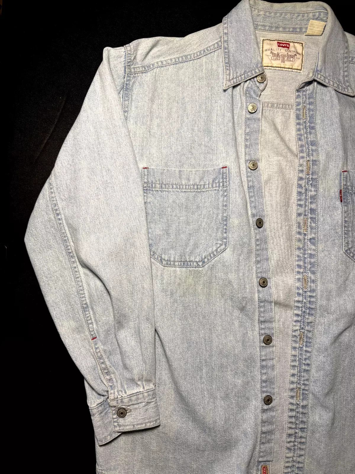 Levi's Men's Vintage Levi's WPL 423 Light Blue Denim Trucker Jacket Size US S / EU 44-46 / 1 - 14 Thumbnail