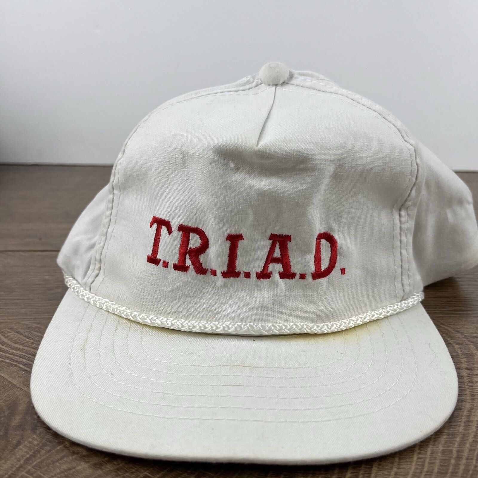 Other TRIAD Hat Triad Snapback Hat White Hat Adjustable White Adul Size ONE SIZE - 6 Thumbnail