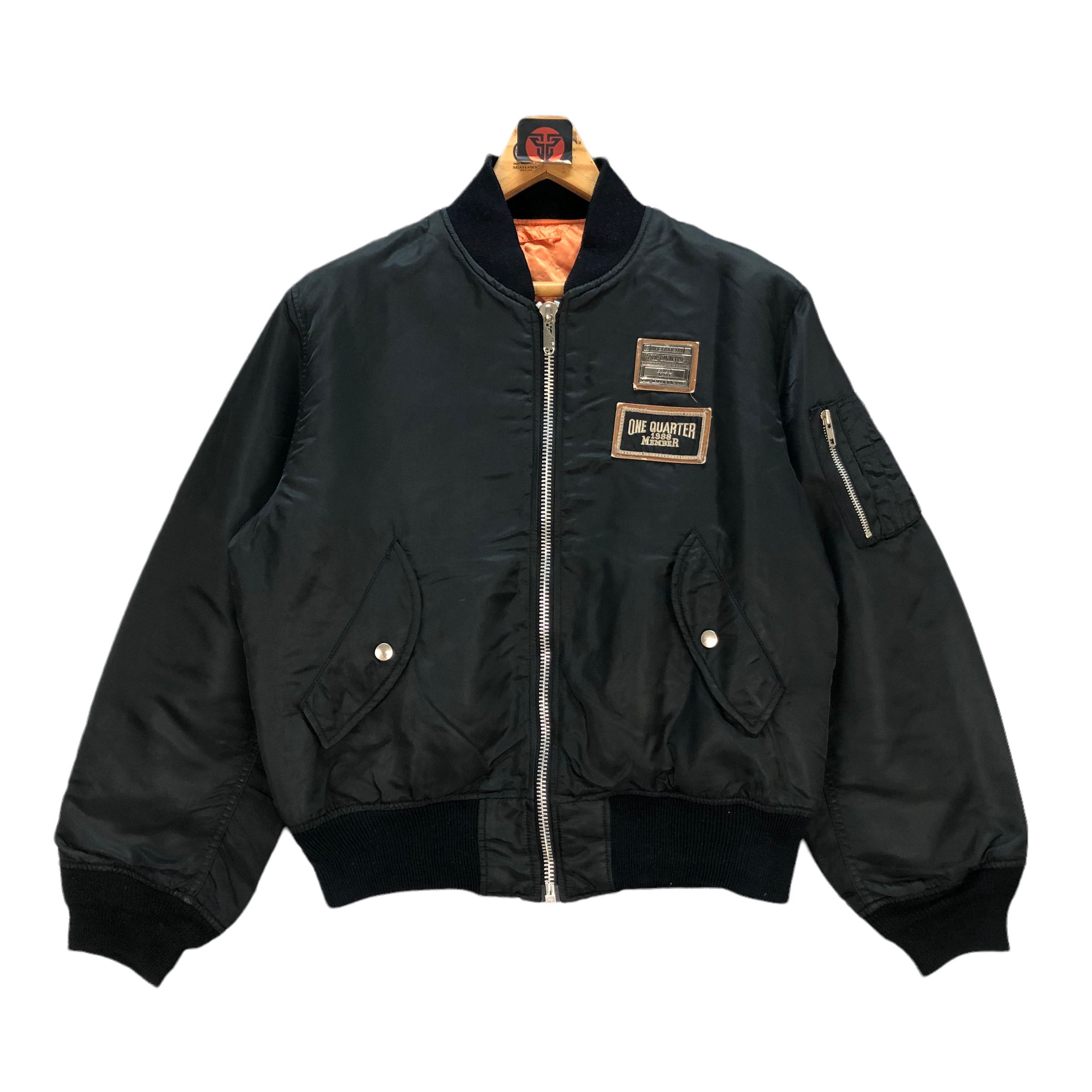 Japanese Brand ONE QUARTER FOR MEN BOMBER JACKET #7334-130 Size US M / EU 48-50 / 2 - 1 Thumbnail