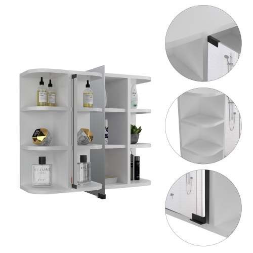 Designer × Homemade Valdez Medicine Cabinet With Six Shelves, Mirror Cabinet Size US L / EU 52-54 / 3 - 2 Thumbnail