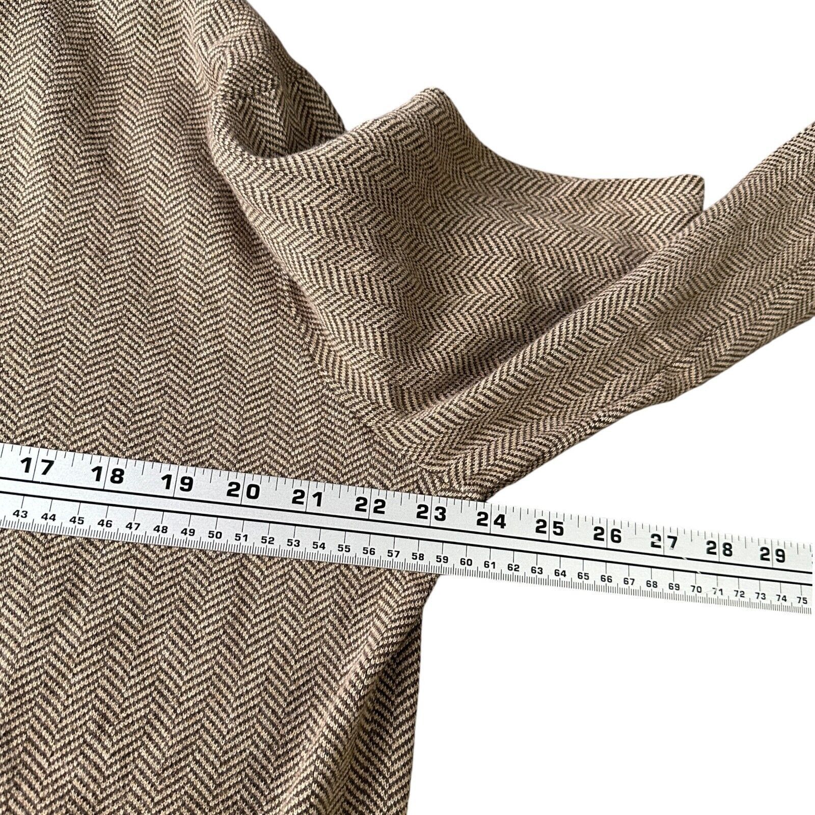 J.Crew J.Crew 1/4 Zip Sweater Men’s Large Brown Tan Herringbone Size US L / EU 52-54 / 3 - 7 Thumbnail