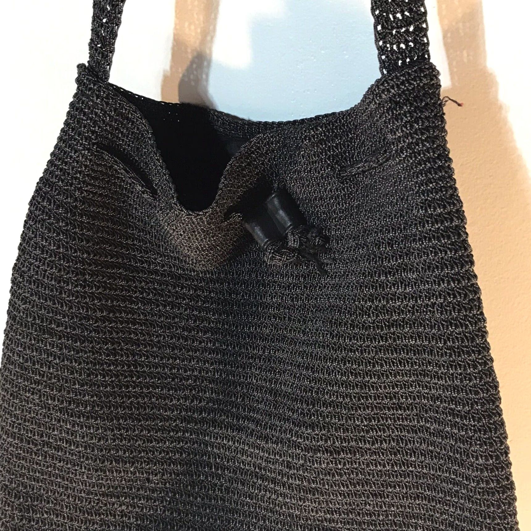 Faded Glory Faded Glory Black Drawstring Shoulder Bag Women Large Casual Travel Purse with Coin Accessory Size ONE SIZE - 2 Thumbnail