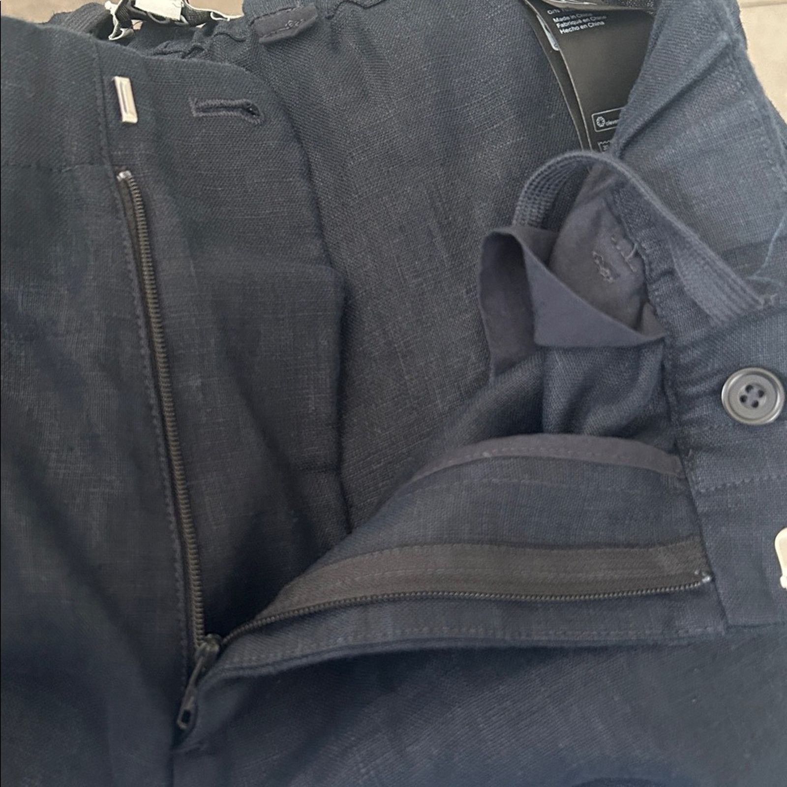 Cos NEW COS navy blue recycled linen drawstring pants 34R Size US 34 / EU 50 - 8 Thumbnail