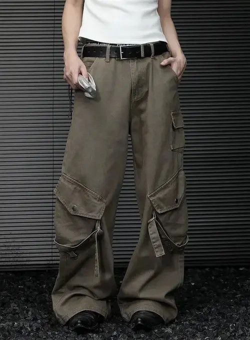 Jean Outdoor retro fashion faded multi pocket cargo pants Size US 28 / EU 44 - 7 Thumbnail
