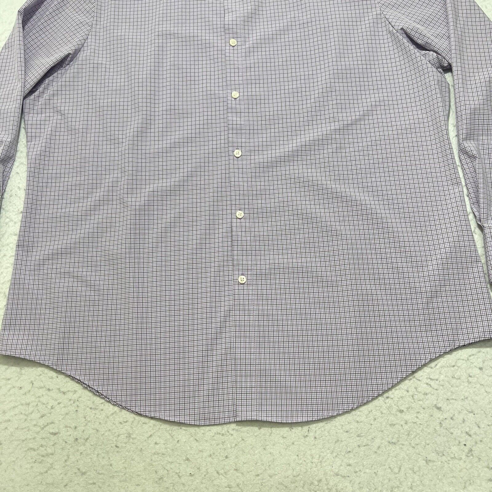 Kirkland Signature Kirkland Signature Button Up Shirt Purple Grid Striped Size US XXL / EU 58 / 5 - 4 Thumbnail