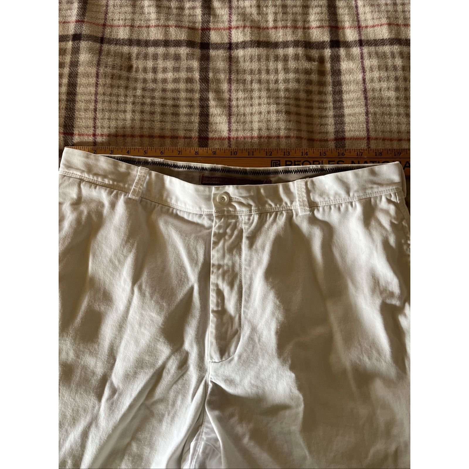 Roundtree & Yorke Roundtree Yorke Shorts Men 38 Chino ivory Cotton Flat Front Size US 38 / EU 54 - 3 Thumbnail
