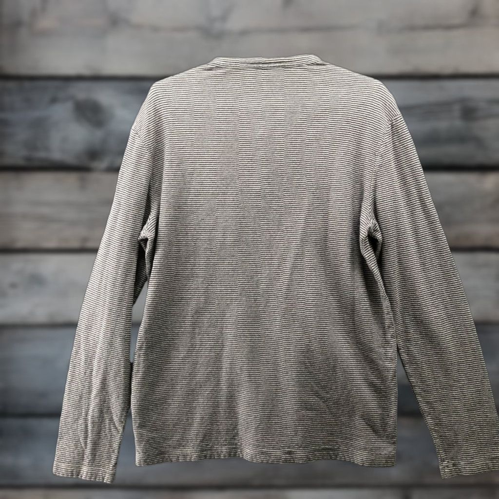 Gap Gap Henley T-Shirt Mens M Long Sleeve Striped Brown Cotton Thermal Size US M / EU 48-50 / 2 - 1 Thumbnail