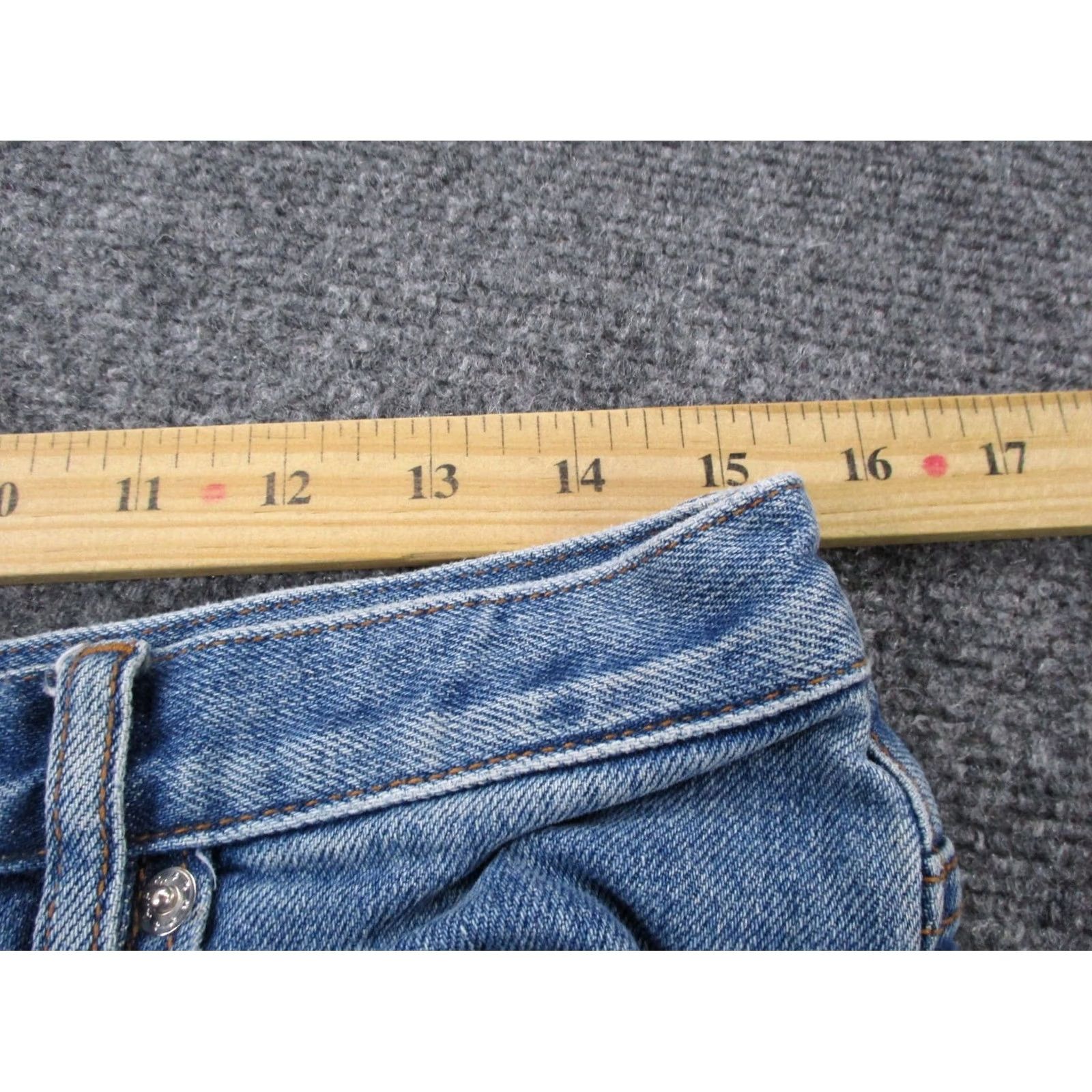 Denime APC Jeans Womens 31 Blue Denim Sailor Wide Leg Boot Casual Classic Faded Jeans Size 24" / US 00 / IT 34 - 6 Thumbnail