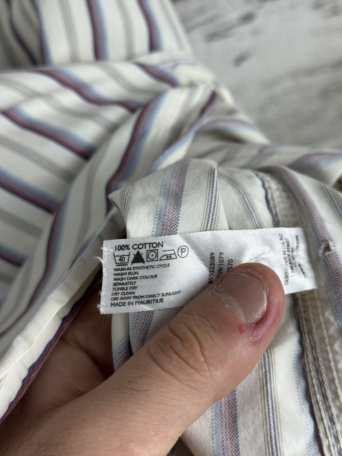 Nigel Cabourn Mens Vintage NIGEL CABOURN UTILITY shirts button up striped Size US XL / EU 56 / 4 - 12 Thumbnail