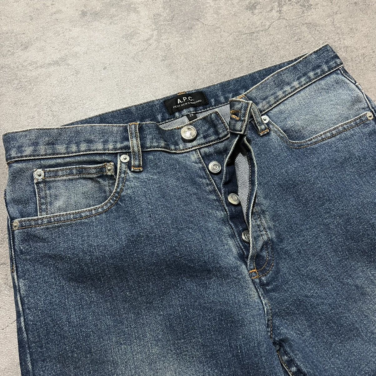 A.P.C. A.P.C. Petit New Standard Mid Rise Taper Leg Denim Jeans Size US 30 / EU 46 - 3 Thumbnail