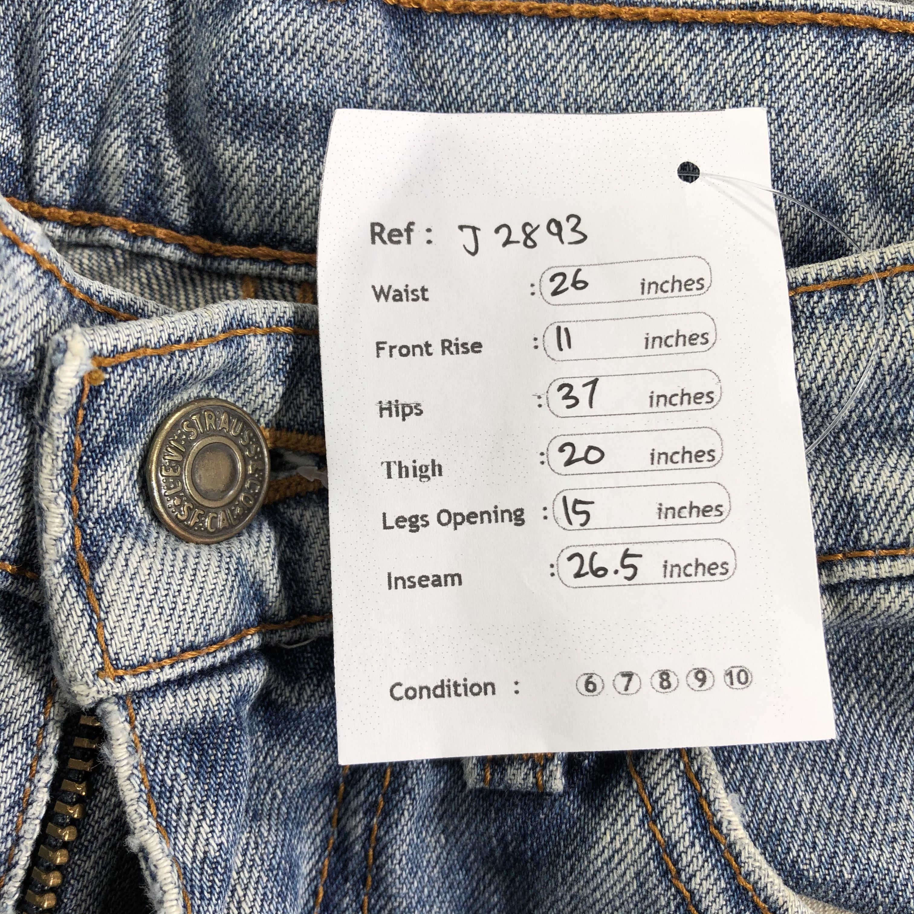 Levi's 90s Vintage Blue Wash Levis 519 Jeans-J2893 Size US 26 / EU 42 - 12 Thumbnail