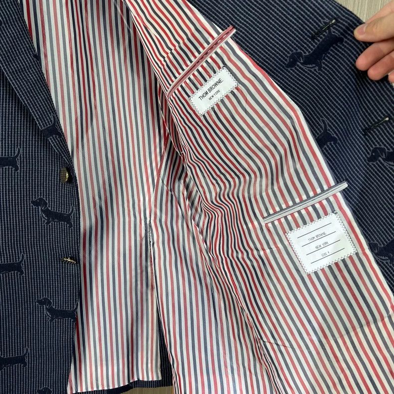 Thom Browne Thom Browne size4 Dogs Gold Foil Suit Size 36S - 5 Thumbnail
